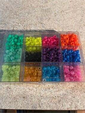 Hobby Lobby Multicolor Craft Bead Set - Bright Neon Assortment, charms, beads